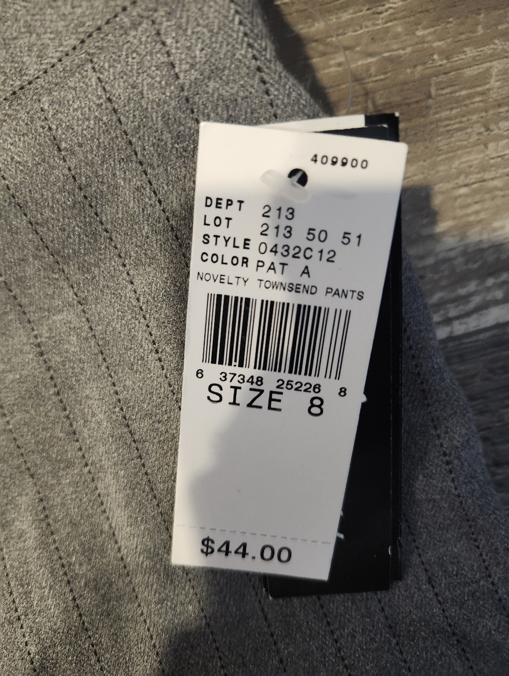 AB Studio Gray Pinstripe Trouser Pants Size 8 Business Casual Career Wide Leg St - Picture 4 of 6